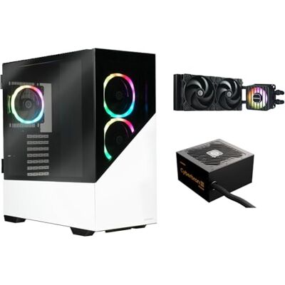 Enermax K8 ARGB Midi Tower Gaming-PC-Gehäuse Snow White & CYBERBRON III 750 Watt 80 Plus Bronze Netzteil & Wasserkühlung LIQMAXFLO SR 240 Bundle; K8WW-750N-240SF Enermax K8 ARGB Midi Tower Gaming-PC-Gehäuse Snow White & CYBERBRON III 750 Watt 80 Plus Bronze Netzteil & Wasserkühlung LIQMAXFLO SR 240 Bundle; K8WW-750N-240SF