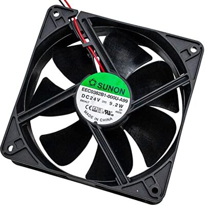 Sunon Lüfter 24V DC 9,6W 120x120x38mm 234,4m³/h 3100U/Min 234,4m³/h EEC0382B1-A99 Sunon Lüfter 24V DC 9,6W 120x120x38mm 234,4m³/h 3100U/Min 234,4m³/h EEC0382B1-A99