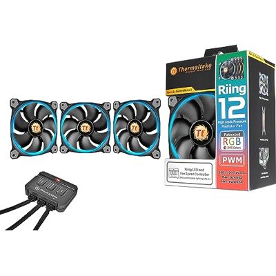Thermaltake Riing 12 LED RGB 3er Set Gehäuselüfter Thermaltake Riing 12 LED RGB 3er Set Gehäuselüfter