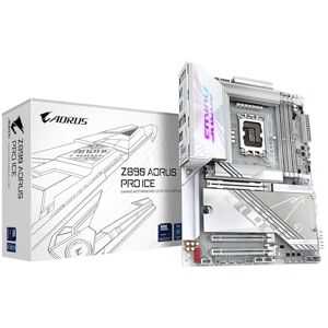 Gigabyte Z890 AORUS PRO Ice Motherboard Unterstützt Intel Core Ultra (Serie 2) CPUs, 16+1+2 Phasen VRM, bis zu 9500MHz DDR5 (OC), 1xPCIe 5.0 + 4xPCIe 4.0, Wi-Fi 7, 5GbE LAN, Thunderbolt 4 Gigabyte Z890 AORUS PRO Ice Motherboard Unterstützt Intel Core Ultra (Serie 2) CPUs, 16+1+2 Phasen VRM, bis zu 9500MHz DDR5 (OC), 1xPCIe 5.0 + 4xPCIe 4.0, Wi-Fi 7, 5GbE LAN, Thunderbolt 4