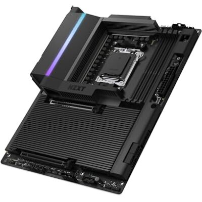 NZXT N9 X870E AMD X870E AM5 ATX Gaming-Mainboard für Ryzen 9000/8000/7000-20+2+1, DDR5, 4X M.2, PCIe 5.0, Wi-Fi 7, 5GbE, USB 4 – Vollmetallabdeckung, M.2 Schnellverschluss – Schwarz NZXT N9 X870E AMD X870E AM5 ATX Gaming-Mainboard für Ryzen 9000/8000/7000-20+2+1, DDR5, 4X M.2, PCIe 5.0, Wi-Fi 7, 5GbE, USB 4 – Vollmetallabdeckung, M.2 Schnellverschluss – Schwarz