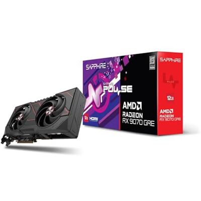 Sapphire Pulse AMD Radeon RX 9070 GRE Gaming OC Grafikkarte, 12 GB Sapphire Pulse AMD Radeon RX 9070 GRE Gaming OC Grafikkarte, 12 GB