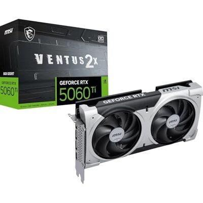 MSI GeForce RTX 5060 Ti 8G Ventus 2X OC Plus 8GB GDDR7 (28Gbps/128-bit), PCIe 5, Boost: 2602 MHz, HDMI 2.1b, DisplayPort 2.1b, Extra Core-Pipes MSI GeForce RTX 5060 Ti 8G Ventus 2X OC Plus 8GB GDDR7 (28Gbps/128-bit), PCIe 5, Boost: 2602 MHz, HDMI 2.1b, DisplayPort 2.1b, Extra Core-Pipes