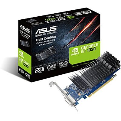 Asus GeForce GT1030-SL-2G-BRK, Nvidia Low-Profile Grafikkarte (PCIe 3.0, 2GB GDDR5 Speicher, HDMI, DVI), 2 GB Asus GeForce GT1030-SL-2G-BRK, Nvidia Low-Profile Grafikkarte (PCIe 3.0, 2GB GDDR5 Speicher, HDMI, DVI), 2 GB