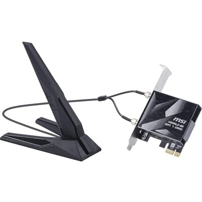 MSI Herald WiFi 7 PCIe-Karte für Desktop-PCs BE9400 Tri-Band, Bluetooth 5.4, 6 GHz, MLO, 320 MHz, 5,8 Gbit/s MSI Herald WiFi 7 PCIe-Karte für Desktop-PCs BE9400 Tri-Band, Bluetooth 5.4, 6 GHz, MLO, 320 MHz, 5,8 Gbit/s