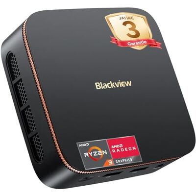 Blackview MP20 Mini PC Ryzen Win 11 Pro, AMD Radeon Graphics, 16GB DDR4 512GB SSD Micro Desktop Computer 4K Dual-Display, USB 3.2+DP+HDMI+Gigabit LAN Desktop PC Für Business/Heimkino-3 Jahre Garantie Blackview MP20 Mini PC Ryzen Win 11 Pro, AMD Radeon Graphics, 16GB DDR4 512GB SSD Micro Desktop Computer 4K Dual-Display, USB 3.2+DP+HDMI+Gigabit LAN Desktop PC Für Business/Heimkino-3 Jahre Garantie