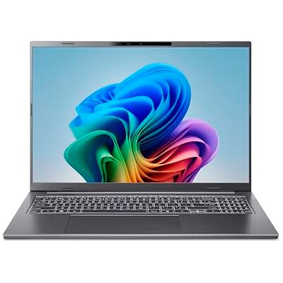 Acer Aspire 16 AI (A16-61M-R98E) AI Laptop, Copilot+ PC, 50 Tops, 16 Inch WUXGA IPS 120Hz Display, AMD Ryzen AI 5 330, 16 GB RAM, 512 GB SSD, AMD Radeon 820M, Windows 11, QWERTZ Keyboard, Grey Acer Aspire 16 AI (A16-61M-R98E) AI Laptop, Copilot+ PC, 50 Tops, 16 Inch WUXGA IPS 120Hz Display, AMD Ryzen AI 5 330, 16 GB RAM, 512 GB SSD, AMD Radeon 820M, Windows 11, QWERTZ Keyboard, Grey