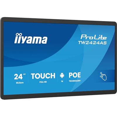 IIYAMA Prolite TW2424AS-B3P 60,5cm 23,8" IPS LED-Monitor Full-HD 10 Punkt Multitouch kapazitiv Android 14 USB-C-Out Audio-in USB3.2/2.0 RJ45 PoE WiFi Bluetooth SD-Slot Anti-Glare iiSignage² 24/7 6H IIYAMA Prolite TW2424AS-B3P 60,5cm 23,8" IPS LED-Monitor Full-HD 10 Punkt Multitouch kapazitiv Android 14 USB-C-Out Audio-in USB3.2/2.0 RJ45 PoE WiFi Bluetooth SD-Slot Anti-Glare iiSignage² 24/7 6H