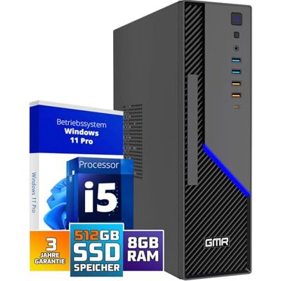 GMR Ultra SFF i5 Office PC Business Office Computer 3 Jahre Garantie 8 GB RAM 512GB SSD M.2 USB 3 Windows 11 Pro WiFi-Bluetooth GMR Ultra SFF i5 Office PC Business Office Computer 3 Jahre Garantie 8 GB RAM 512GB SSD M.2 USB 3 Windows 11 Pro WiFi-Bluetooth