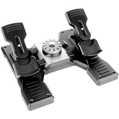 Logitech Saitek Pro Flight Rudder Pedals Flugsimulator-Ruderpedale mit Zehenbremse, verstellbares Spannungsrad, USB, PC Schwarz Logitech Saitek Pro Flight Rudder Pedals Flugsimulator-Ruderpedale mit Zehenbremse, verstellbares Spannungsrad, USB, PC Schwarz