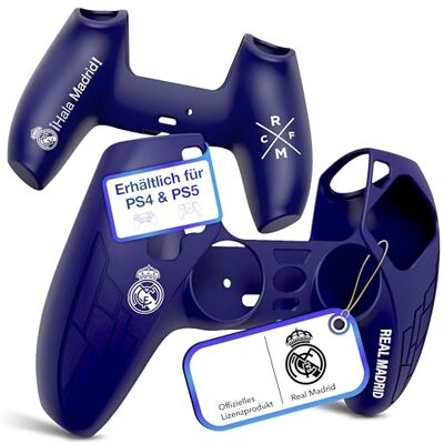 Fantroller ® PS5 Controller Hülle mit offiziellem Real Madrid Design für maximalen Schutz & Grip I PlayStation 5 Controller Hülle erhältlich in blau & weiß Fantroller ® PS5 Controller Hülle mit offiziellem Real Madrid Design für maximalen Schutz & Grip I PlayStation 5 Controller Hülle erhältlich in blau & weiß
