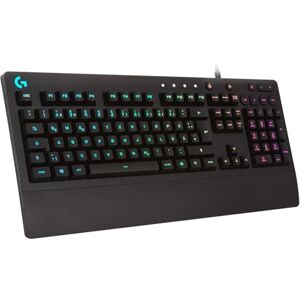Logitech 213 Prodigy Gaming-Tastatur, RGB-Beleuchtung, Programmierbare G-Tasten, Multi-Media Bedienelemente, Integrierte Handballenauflage, Spritzwassergeschützt, Deutsches QWERTZ-Layout Schwarz Logitech 213 Prodigy Gaming-Tastatur, RGB-Beleuchtung, Programmierbare G-Tasten, Multi-Media Bedienelemente, Integrierte Handballenauflage, Spritzwassergeschützt, Deutsches QWERTZ-Layout Schwarz