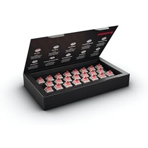 CHERRY MX RGB RED Switch Kit, 23 Mechanische Tastatur-Schalter, für DIY, Hot Swap oder Gaming-Keyboard, Linearer Switch ohne klick, Leichtgängig & Direkt CHERRY MX RGB RED Switch Kit, 23 Mechanische Tastatur-Schalter, für DIY, Hot Swap oder Gaming-Keyboard, Linearer Switch ohne klick, Leichtgängig & Direkt