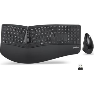 Perixx Periduo-605 Combo Ergonomische Tastatur und Maus, kabellos, USB, vertikale Maus mit neigbarem Scrollrad, verstellbare Handgelenkauflage, AZERTY, kompatibel mit Windows Perixx Periduo-605 Combo Ergonomische Tastatur und Maus, kabellos, USB, vertikale Maus mit neigbarem Scrollrad, verstellbare Handgelenkauflage, AZERTY, kompatibel mit Windows