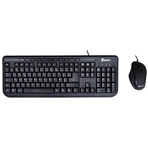 Heden Tastatur-Maus, kabelgebunden, optische Maus, 1200 DPI, Multimedia-Tastatur, Schwarz Heden Tastatur-Maus, kabelgebunden, optische Maus, 1200 DPI, Multimedia-Tastatur, Schwarz