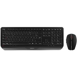 CHERRY GENTIX Desktop, Kabelloses Tastatur-Maus-Set, Französisches Layout (AZERTY), 2,4 GHz Funk, Integrierte Handballenauflage, Symmetrische Maus, Schwarz CHERRY GENTIX Desktop, Kabelloses Tastatur-Maus-Set, Französisches Layout (AZERTY), 2,4 GHz Funk, Integrierte Handballenauflage, Symmetrische Maus, Schwarz