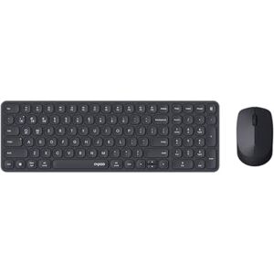 Rapoo I Kabellose Tastatur und Maus (9310M, Ultraslim, Bluethooth, 2,4 GHz, Batterien) Dunkelgrau Rapoo I Kabellose Tastatur und Maus (9310M, Ultraslim, Bluethooth, 2,4 GHz, Batterien) Dunkelgrau
