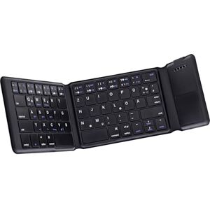 InLine Faltbare Bluetooth Tastatur mit Touchpad, kabellos, QWERTZ Layout für Tablet, Smartphone und PC, kompakt & leicht, schwarz, 55379B InLine Faltbare Bluetooth Tastatur mit Touchpad, kabellos, QWERTZ Layout für Tablet, Smartphone und PC, kompakt & leicht, schwarz, 55379B