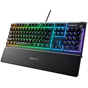 SteelSeries Apex 3 Gaming Tastatur 10-Zonen RGB-Beleuchtung Premium magnetische Handballenauflage Türkisch (QWERTY) Layout SteelSeries Apex 3 Gaming Tastatur 10-Zonen RGB-Beleuchtung Premium magnetische Handballenauflage Türkisch (QWERTY) Layout