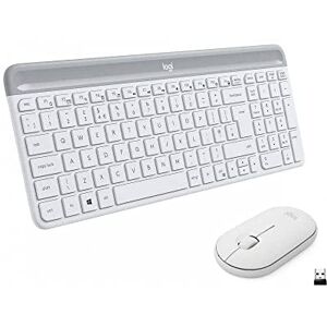 Logitech MK470 Slim Combo Kabelloses Tastatur-Maus-Set, 2,4 GHz Verbindung via Nano-USB-Empfänger, 10 m Reichweite, 18-Monate Batterielaufzeit, PC/Laptop, Spanisches QWERTY-Layout offwhite/Weiß Logitech MK470 Slim Combo Kabelloses Tastatur-Maus-Set, 2,4 GHz Verbindung via Nano-USB-Empfänger, 10 m Reichweite, 18-Monate Batterielaufzeit, PC/Laptop, Spanisches QWERTY-Layout offwhite/Weiß