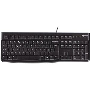Logitech K120 Kabelgebundene Tastatur für Windows, Belgisches AZERTY-Layout Schwarz Logitech K120 Kabelgebundene Tastatur für Windows, Belgisches AZERTY-Layout Schwarz