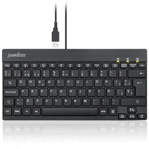 Perixx PERIBOARD-426 Mini-Tastatur mit niedrigem Profil und USB-Kabel, Schwarz, spanische Konfiguration Perixx PERIBOARD-426 Mini-Tastatur mit niedrigem Profil und USB-Kabel, Schwarz, spanische Konfiguration