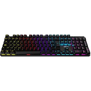 KROM KASIC – Mechanische RGB-Gaming-Tastatur mit roten Switches, spanischem Layout, Rainbow-Beleuchtung, Gaming-Modus, 25 Anti-Ghosting-, 12 Multimedia-Tasten, USB-Anschluss, Schwarz KROM KASIC – Mechanische RGB-Gaming-Tastatur mit roten Switches, spanischem Layout, Rainbow-Beleuchtung, Gaming-Modus, 25 Anti-Ghosting-, 12 Multimedia-Tasten, USB-Anschluss, Schwarz