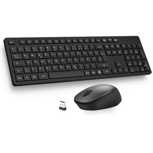 LeadsaiL K786 Tastatur Maus Set Kabellose, Tastatur und Maus, QWERTZ Deutsches Layout Funktastatur mit Maus, Flüsterleiser Tastenanschlag, 2.4 GHz mit 2-in-1 USB Nano Empfänger für PC/Laptop(Schwarz) LeadsaiL K786 Tastatur Maus Set Kabellose, Tastatur und Maus, QWERTZ Deutsches Layout Funktastatur mit Maus, Flüsterleiser Tastenanschlag, 2.4 GHz mit 2-in-1 USB Nano Empfänger für PC/Laptop(Schwarz)