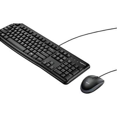 Logitech MK120 Kabelgebundenes Set mit Tastatur und Maus für Windows Portugiesisches QWERTY-Layout Schwarz Logitech MK120 Kabelgebundenes Set mit Tastatur und Maus für Windows Portugiesisches QWERTY-Layout Schwarz