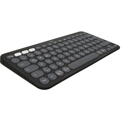 Logitech Pebble Keys 2 K380s, kabellose Multi-Device Bluetooth-Tastatur Anpassbare Sondertasten, schlank, mobil, Easy-Switch Windows, macOS, iPadOS, Android, ChromeOS, Deutsches QWERTZ, Graphit Logitech Pebble Keys 2 K380s, kabellose Multi-Device Bluetooth-Tastatur Anpassbare Sondertasten, schlank, mobil, Easy-Switch Windows, macOS, iPadOS, Android, ChromeOS, Deutsches QWERTZ, Graphit