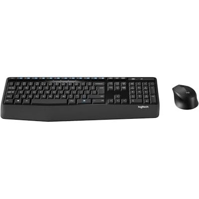 Logitech MK345 Kabelloses Set mit Tastatur in Standardgröße und komfortabler Maus für Rechtshänder, US QWERTY-Layout Schwarz Logitech MK345 Kabelloses Set mit Tastatur in Standardgröße und komfortabler Maus für Rechtshänder, US QWERTY-Layout Schwarz