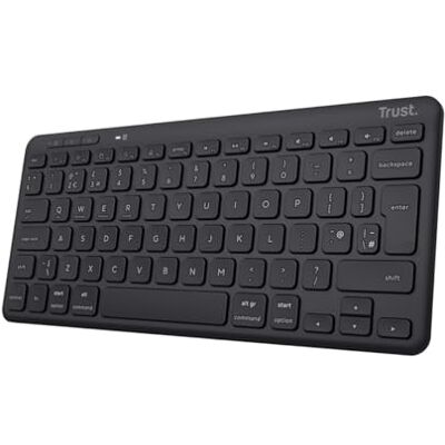 Trust Lyra Multi-Device Bluetooth Keyboard, QWERTY UK Layout Trust Lyra Multi-Device Bluetooth Keyboard, QWERTY UK Layout