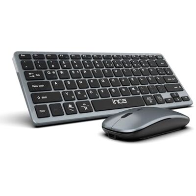 İnca Bluetooth Tastatur Maus Set inca IBK-572BT – Kabellos, Wiederaufladbar, 2,4GHz & Bluetooth 5.0 – Kompatibel mit Windows, Mac, iOS, Android – Wireless, Flaches-Design leise Tasten, 78 Tasten, DPI 1600 İnca Bluetooth Tastatur Maus Set inca IBK-572BT – Kabellos, Wiederaufladbar, 2,4GHz & Bluetooth 5.0 – Kompatibel mit Windows, Mac, iOS, Android – Wireless, Flaches-Design leise Tasten, 78 Tasten, DPI 1600