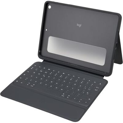 Logitech Rugged Folio für iPad (7., 8. und 9. Generation) – Schutzcase mit Smart Connector und strapazierfähiger, Italienisches QWERTY-Layout- Schwarz Logitech Rugged Folio für iPad (7., 8. und 9. Generation) – Schutzcase mit Smart Connector und strapazierfähiger, Italienisches QWERTY-Layout- Schwarz