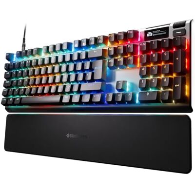 SteelSeries Apex Pro Gen 3 Gaming Keyboard Hall Effect Switches; OmniPoint 3.0 Adjustable Actuation Game-Ready Presets Rapid Trigger, Protection Mode, Rapid Tap/SOCD English QWERTY SteelSeries Apex Pro Gen 3 Gaming Keyboard Hall Effect Switches; OmniPoint 3.0 Adjustable Actuation Game-Ready Presets Rapid Trigger, Protection Mode, Rapid Tap/SOCD English QWERTY