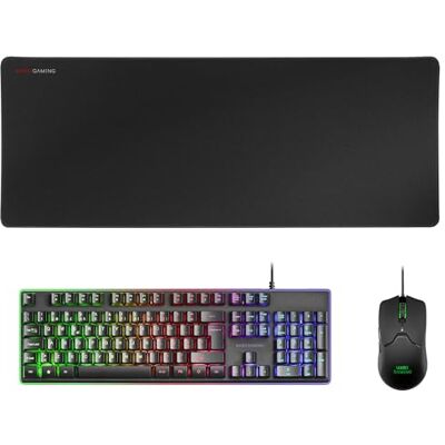 Mars Gaming MCPXBPT, Portugiesisch Sprache, Combo Tastatur H-Mech FRGB, Ultralight Maus 10000DPI & XXL Mousepad, Schwarz Mars Gaming MCPXBPT, Portugiesisch Sprache, Combo Tastatur H-Mech FRGB, Ultralight Maus 10000DPI & XXL Mousepad, Schwarz
