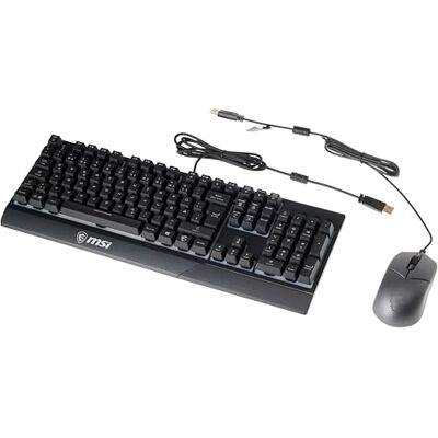 MSI Vigor GK30 Combo, QWERTZ, DE Layout Gaming Tastatur und GM11 Gaming Maus (kabelgebunden, Plunger Switch, QWERTZ Layout, schwarz, RGB) MSI Vigor GK30 Combo, QWERTZ, DE Layout Gaming Tastatur und GM11 Gaming Maus (kabelgebunden, Plunger Switch, QWERTZ Layout, schwarz, RGB)