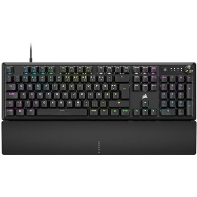 Corsair K70 CORE RGB SOCD Mechanische Gaming-Tastatur – Schwarz QWERTZ DE, Mit Handballenauflage, Geschmierte MLX Red Linear-Schalter, Schalldämpfung, Mediensteuerungsrad, iCUE–Kompatibel Corsair K70 CORE RGB SOCD Mechanische Gaming-Tastatur – Schwarz QWERTZ DE, Mit Handballenauflage, Geschmierte MLX Red Linear-Schalter, Schalldämpfung, Mediensteuerungsrad, iCUE–Kompatibel