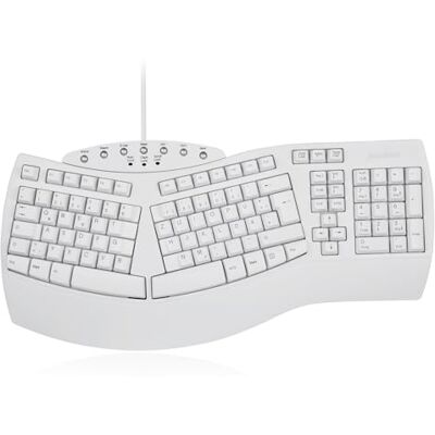 Perixx PERIBOARD-512 Verkabelte Ergonomische Natur-Split-Tastatur, 7 Multimedia-Tasten, USB-Verbindung, Weiß, QWERTZ Deutsches Layout Perixx PERIBOARD-512 Verkabelte Ergonomische Natur-Split-Tastatur, 7 Multimedia-Tasten, USB-Verbindung, Weiß, QWERTZ Deutsches Layout