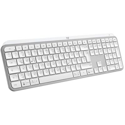 Logitech MX Keys S kabellose Tastatur (Pale Grey) Low Profile, Fluid Quiet Typing, Programmable, Backlighting, Bluetooth, USB C, für Windows PC, Linux, Chrome, Mac, QWERTZ Logitech MX Keys S kabellose Tastatur (Pale Grey) Low Profile, Fluid Quiet Typing, Programmable, Backlighting, Bluetooth, USB C, für Windows PC, Linux, Chrome, Mac, QWERTZ