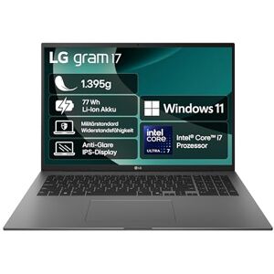 LG gram 17 17Z90TL-G.AU79G (17 Zoll) IPS Notebook, Intel Core Ultra 7 256V, 16GB RAM, 1TB SSD, Intel Arc 140V, federleicht (1,389 kg), gram AI, 77 Wh, Thunderbolt 4, Grau LG gram 17 17Z90TL-G.AU79G (17 Zoll) IPS Notebook, Intel Core Ultra 7 256V, 16GB RAM, 1TB SSD, Intel Arc 140V, federleicht (1,389 kg), gram AI, 77 Wh, Thunderbolt 4, Grau