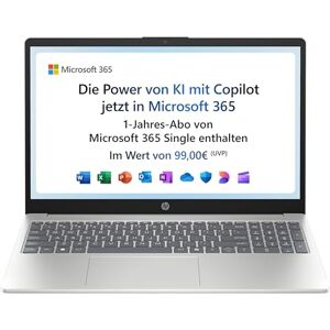 HP Laptop 15,6" FHD Display Intel N100 4 GB DDR4 RAM 128 GB UFS Intel UHD Graphics Microsoft 365 Single (1 Jahr) enthalten Windows 11 Home im S-Modus QWERTZ Natural Silver HP Laptop 15,6" FHD Display Intel N100 4 GB DDR4 RAM 128 GB UFS Intel UHD Graphics Microsoft 365 Single (1 Jahr) enthalten Windows 11 Home im S-Modus QWERTZ Natural Silver