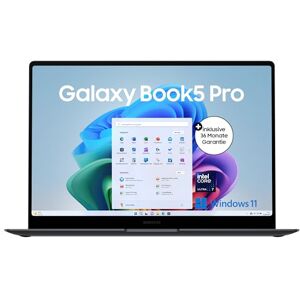 Samsung Galaxy Book5 Pro AI-Laptop, 16-Zoll-Display, AI-Notebook mit Intel Core Ultra 7 Prozessor, 16 GB RAM, 512 GB Speicher, Copilot+ PC, Moonstone Gray, 3 Jahre Herstellergarantie Samsung Galaxy Book5 Pro AI-Laptop, 16-Zoll-Display, AI-Notebook mit Intel Core Ultra 7 Prozessor, 16 GB RAM, 512 GB Speicher, Copilot+ PC, Moonstone Gray, 3 Jahre Herstellergarantie