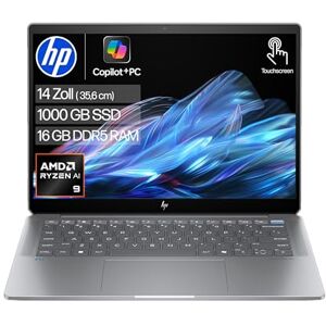 HP OmniBook Ultra Next Gen AI Laptop AMD Ryzen AI 9 365 mit dedizierte NPU für KI 50 NPU Tops Copilot+ PC 14" 2,8K Touchscreen 400 Nits 16GB 1TB SSD Windows 11 Home Silber HP OmniBook Ultra Next Gen AI Laptop AMD Ryzen AI 9 365 mit dedizierte NPU für KI 50 NPU Tops Copilot+ PC 14" 2,8K Touchscreen 400 Nits 16GB 1TB SSD Windows 11 Home Silber