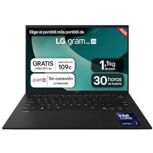 LG gram 14Z90T-G.AD88B Notebook, 35,6 cm (14 Zoll), FHD IPS, Intel Core Ultra7, 32 GB RAM, 1 TB SSD, entspiegelt, 1.120 g, Akku bis zu 30 h, Windows 11, Schwarz LG gram 14Z90T-G.AD88B Notebook, 35,6 cm (14 Zoll), FHD IPS, Intel Core Ultra7, 32 GB RAM, 1 TB SSD, entspiegelt, 1.120 g, Akku bis zu 30 h, Windows 11, Schwarz
