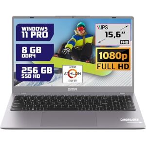 GMR – 15,6 Zoll Full HD Laptop – AMD Athlon Silver – 8 GB RAM – 256 GB SSD – Windows 11 Pro für Zuhause, Büro und Studium Notebook – QWERTY Tastatur GMR – 15,6 Zoll Full HD Laptop – AMD Athlon Silver – 8 GB RAM – 256 GB SSD – Windows 11 Pro für Zuhause, Büro und Studium Notebook – QWERTY Tastatur