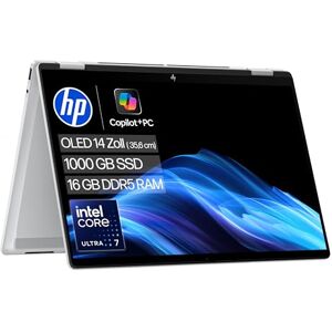 HP OmniBook X Flip 2-in-1 Laptop (14 Zoll 3K Touchscreen, Intel Core Ultra 7, Copilot+, 16GB RAM, 1TB, Win11, QWERTZ) Silber HP OmniBook X Flip 2-in-1 Laptop (14 Zoll 3K Touchscreen, Intel Core Ultra 7, Copilot+, 16GB RAM, 1TB, Win11, QWERTZ) Silber