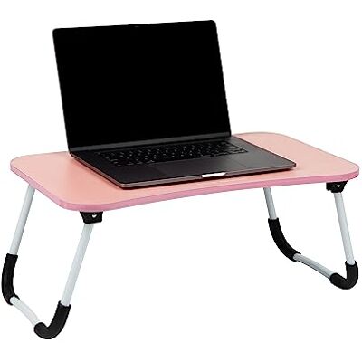 Mind Reader Lap Desk, Laptop Stand, Bed Tray, Couch Table Collapsible, Portable, Folding Legs, 23.5" L x 13.75" W x 10.5" H, Plastic, Pink Mind Reader Lap Desk, Laptop Stand, Bed Tray, Couch Table Collapsible, Portable, Folding Legs, 23.5" L x 13.75" W x 10.5" H, Plastic, Pink