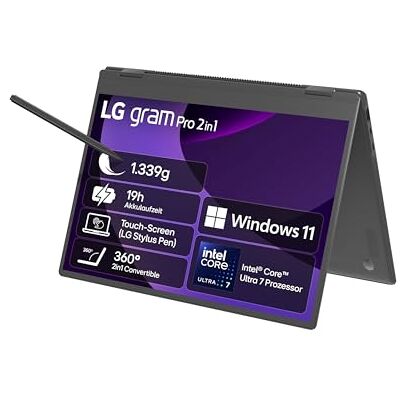 LG Gram Pro 16 - Convertible Notebook - Schwarz - 16 GB RAM, 1000 GB SSD - Notizbuch LG Gram Pro 16 - Convertible Notebook - Schwarz - 16 GB RAM, 1000 GB SSD - Notizbuch