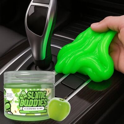 Slime Buddies Reinigungsslime Gel Auto-Reinigungsgel für Lüftungsschlitze & Innenraum, Tastaturreiniger für PC, MacBook & Laptop Gelangt in Jede Ecke Staubfänger mit Duft Apfelduft 160 g Slime Buddies Reinigungsslime Gel Auto-Reinigungsgel für Lüftungsschlitze & Innenraum, Tastaturreiniger für PC, MacBook & Laptop Gelangt in Jede Ecke Staubfänger mit Duft Apfelduft 160 g